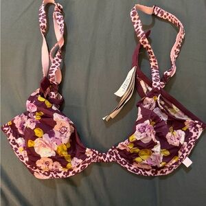 Victoria's Secret Purple Floral Bra